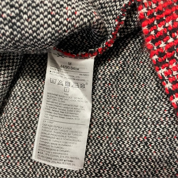 Banana Republic Red Tweed Sleeveless Top Textured Knit Scoop Neck Medium - Picture 8 of 11